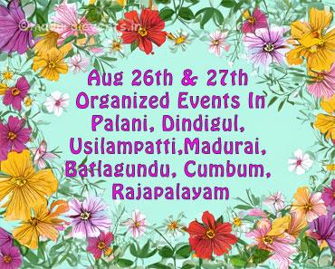 Aug 25 26 Events Organized