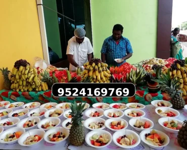 Fresh fruit salad stall for wedding in Madurai