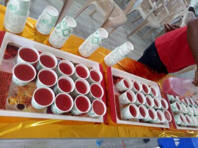 Welcome drinks for wedding